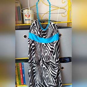 Y2K Guess Jeans Zebra Print Mini Dress